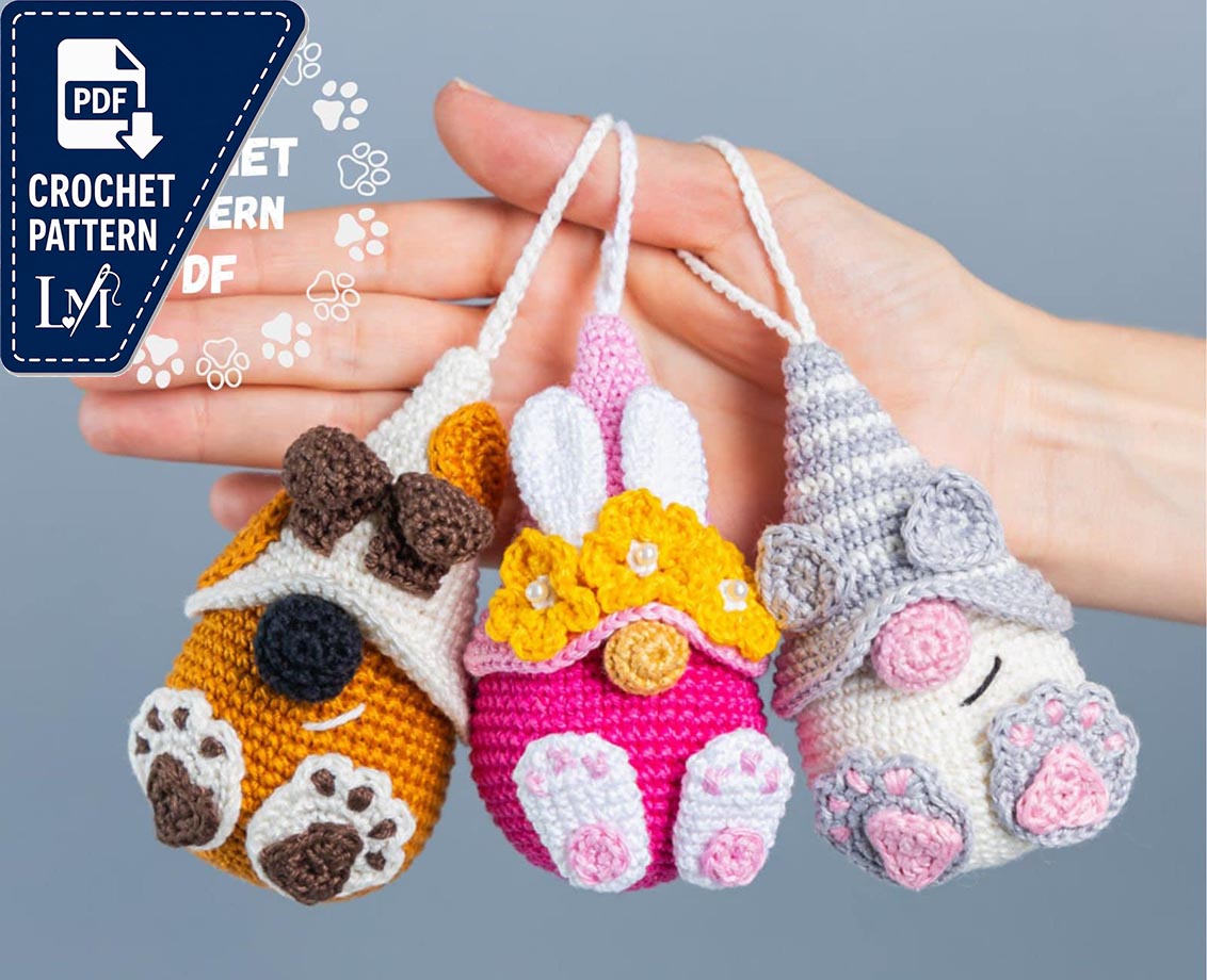 Gnomes Bunny Crochet Pattern Ideas for Spring Amigurumi